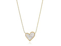 Enamel Heart Necklace, 18K Gold Plated Steel
