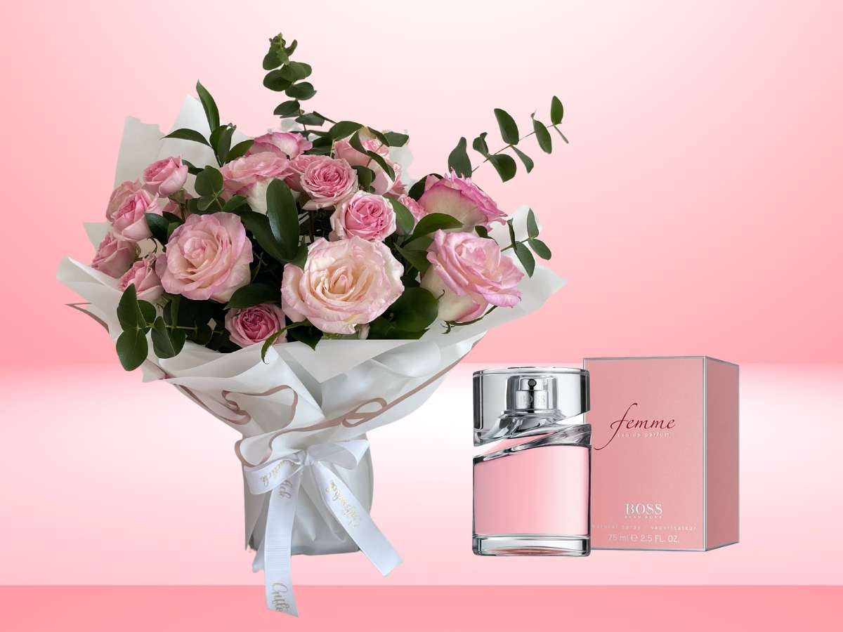Mom's Floral Bouquet with Femme Perfume