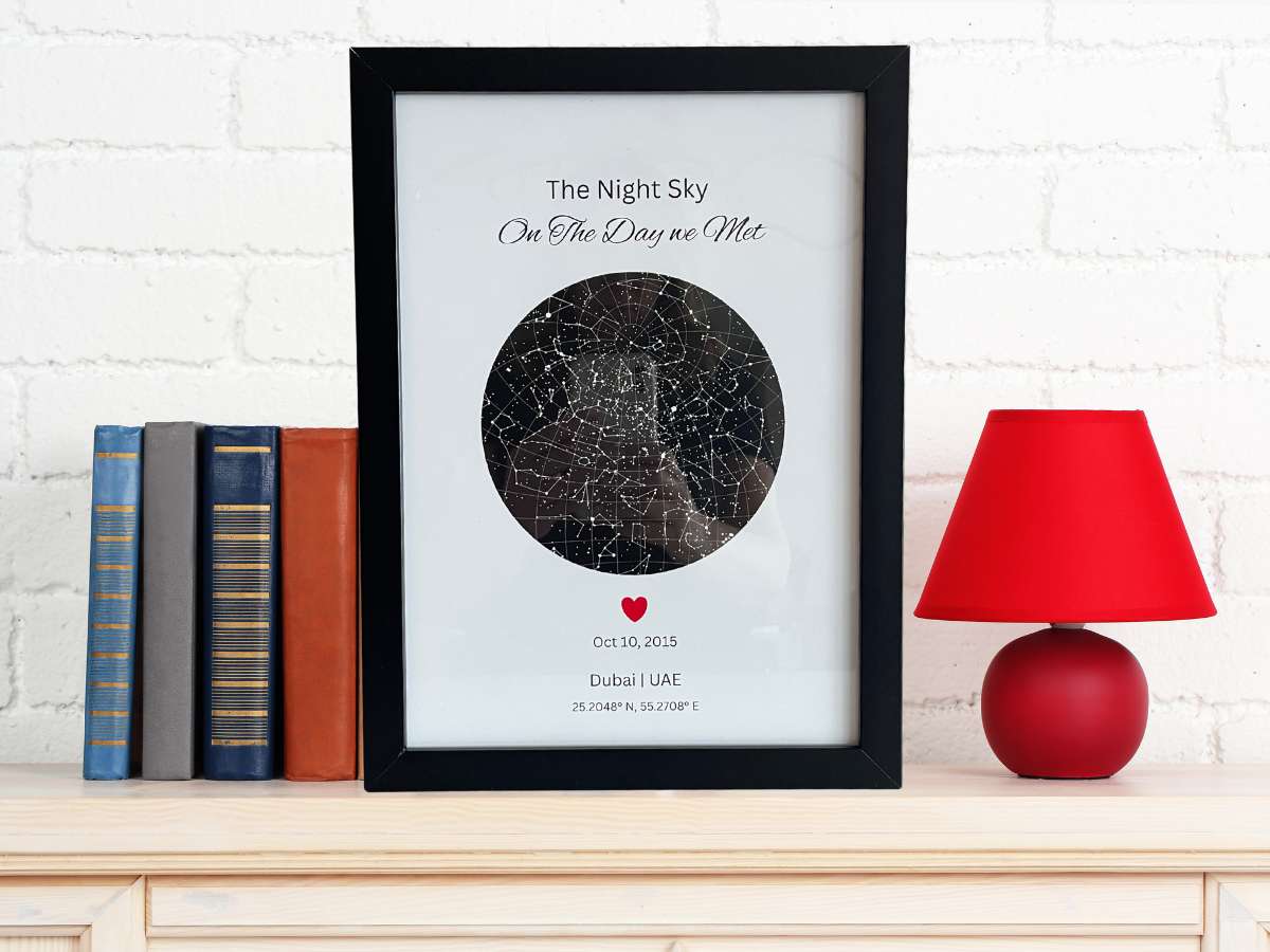 Personalized Night Sky Star Map Frame