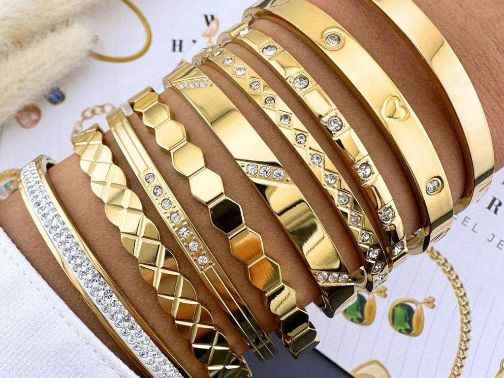 Hearts Bracelet 18K Gold Plated