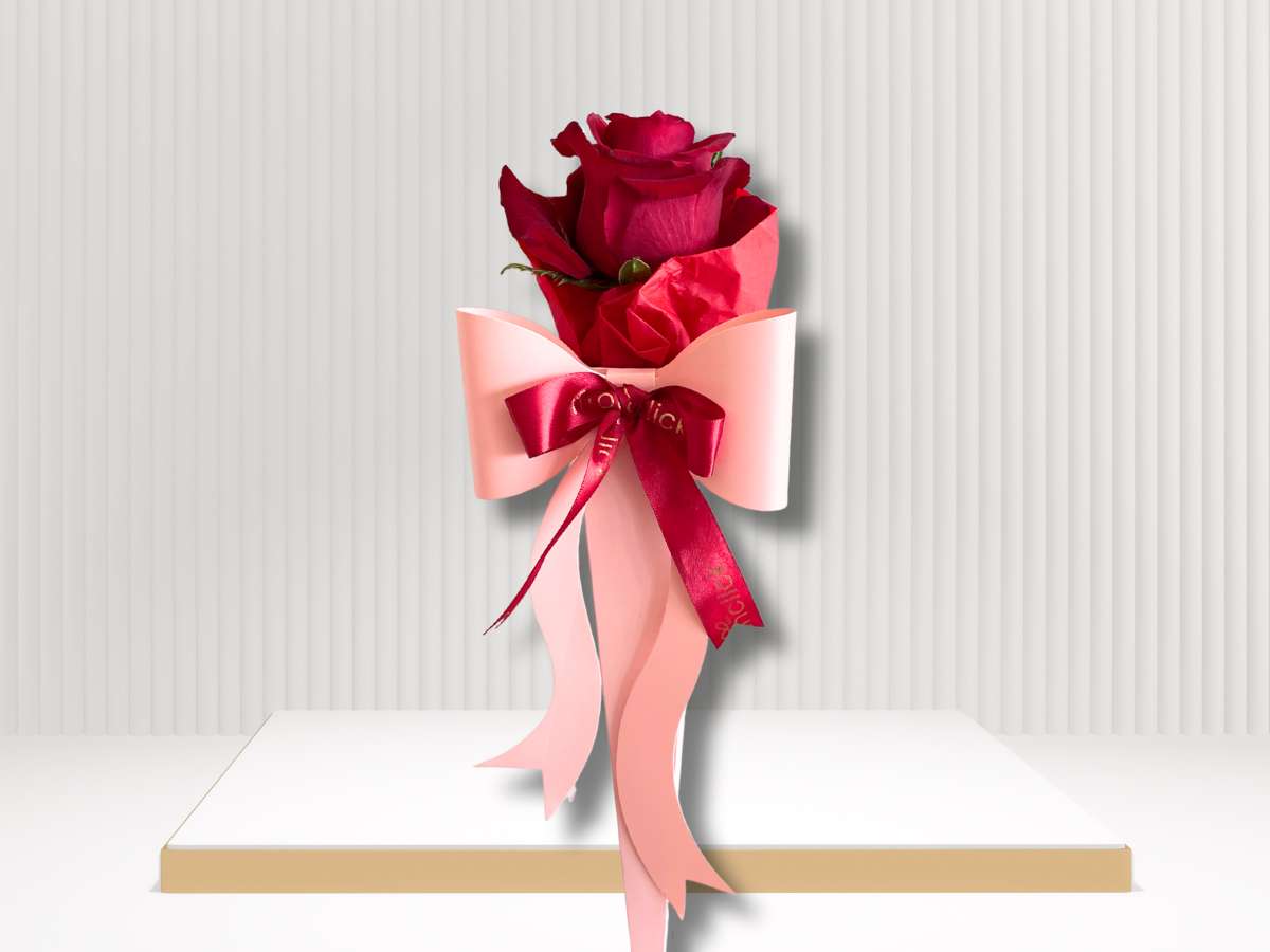 Single Red Rose Wrap