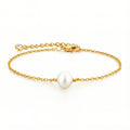 18K Gold Plated Waterproof Pearl Bracelet