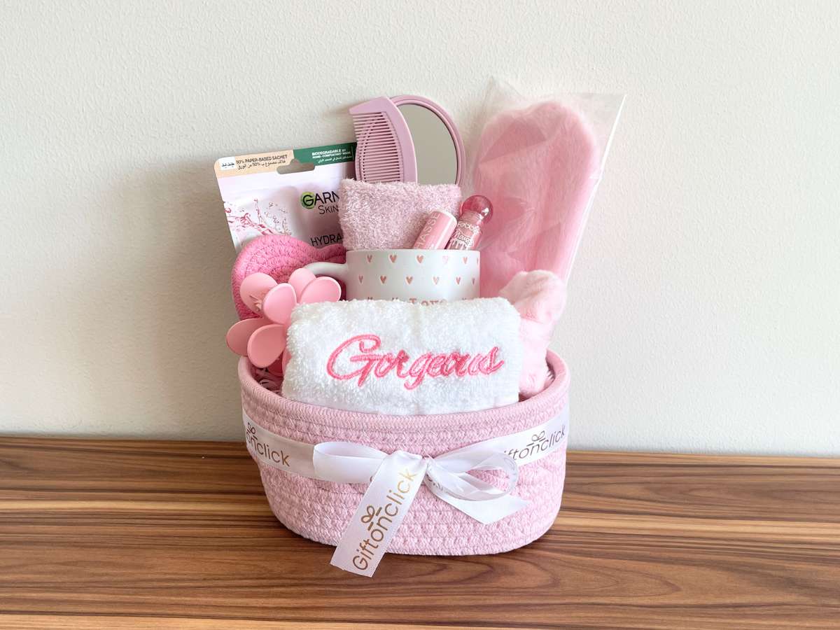 Gorgeous Pink Self-Care Gift Basket