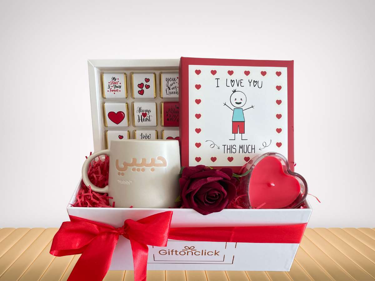 Habibi gift box Dubai | romantic gift box Dubai | couple gift Dubai | love gift Dubai | premium gift box Dubai | Valentine gift Dubai | anniversary gift Dubai | romantic surprise Dubai | chocolate gift box Dubai | luxury romantic gifts Dubai | Arabic love gift Dubai | special gifts for couples Dubai