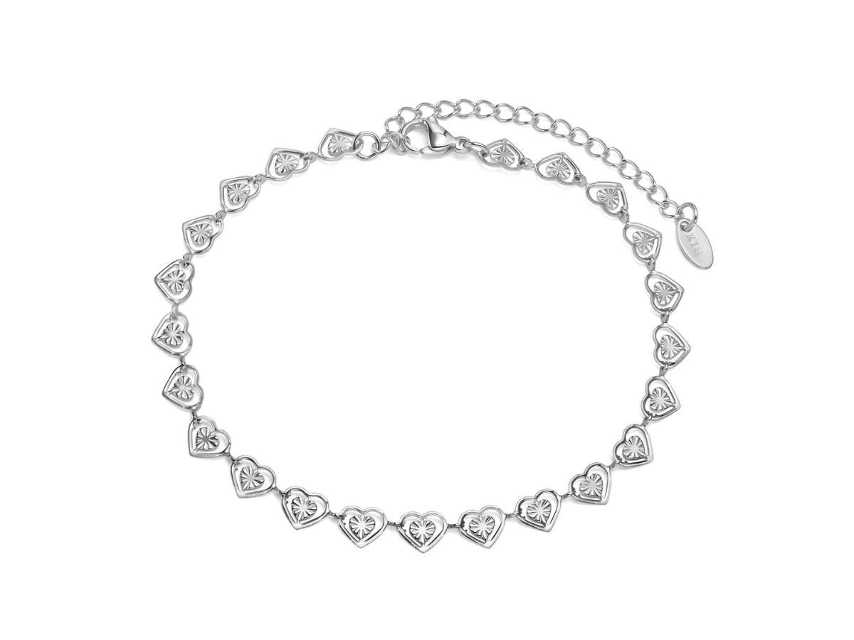 Stainless Steel Hearts Bracelet
