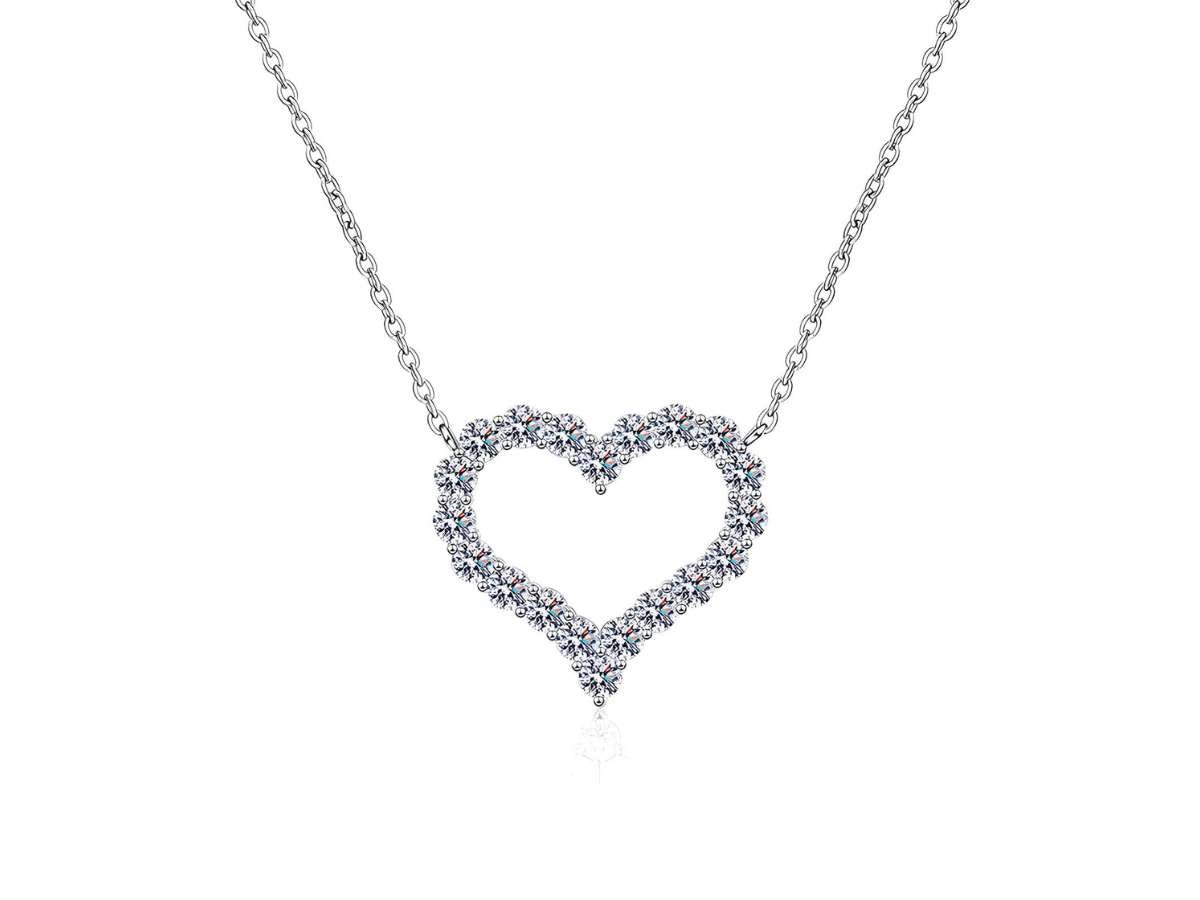 Silver heart necklace Dubai | Crystal heart necklace Dubai | Women silver necklace Dubai | Heart pendant jewelry Dubai | Valentine necklace gift Dubai | Romantic jewelry Dubai | Silver crystal pendant Dubai | Gift necklace for her Dubai | Elegant women jewelry Dubai | Anniversary gift necklace Dubai | Luxury heart necklace Dubai | Fashion necklace Dubai