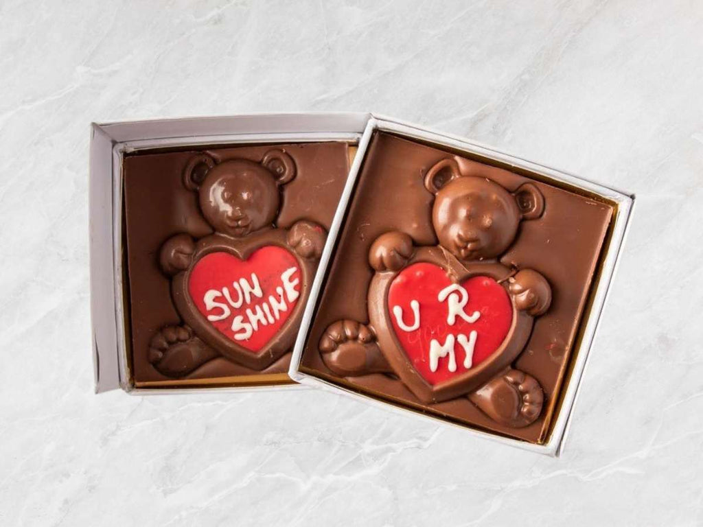 Teddy chocolate Dubai | Personalized chocolate gift Chocolate bars Dubai

Custom message chocolate

Gift for loved ones Dubai

Milk chocolate gift Dubai

Birthday chocolate Dubai

Chocolate gift box Dubai