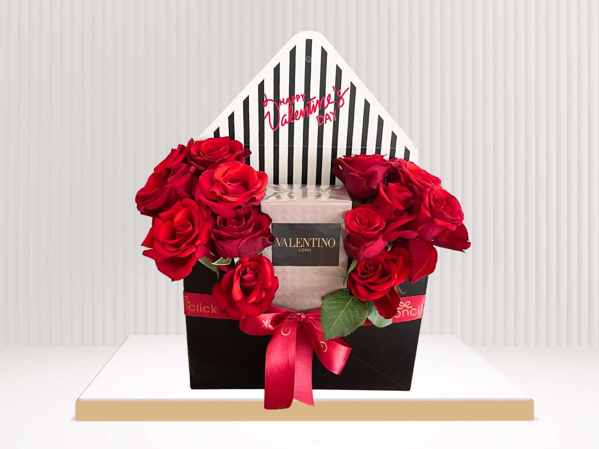 Valentino roses gift box Dubai
Valentino Uomo gift Dubai
luxury rose box Dubai
perfume and flower gift Dubai
romantic gifts for men Dubai
red roses with perfume Dubai
premium Valentine gift Dubai